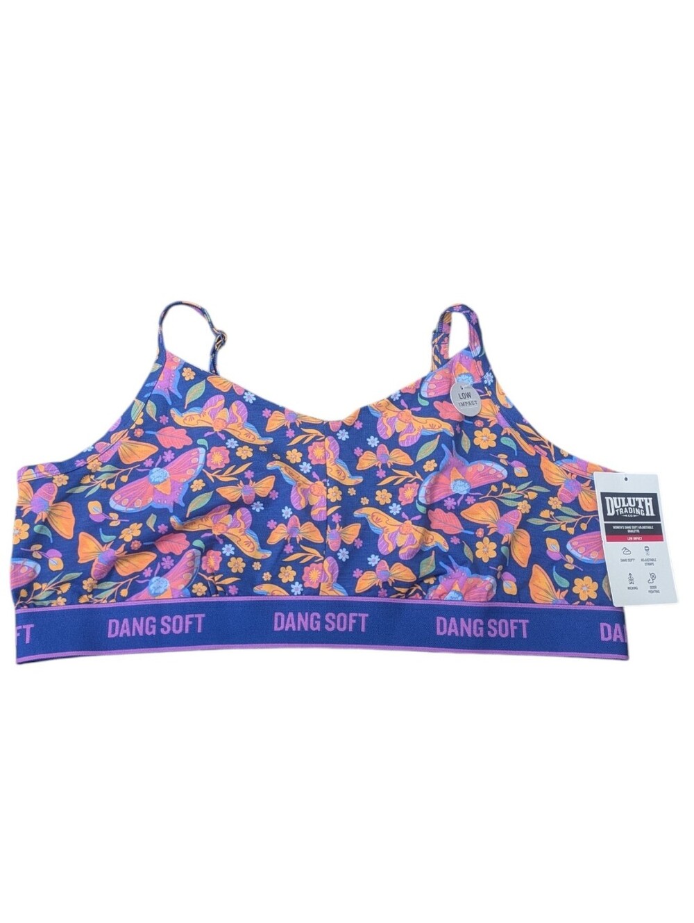 Duluth Trading Co Dang Soft Adjustable Bralette. NWT